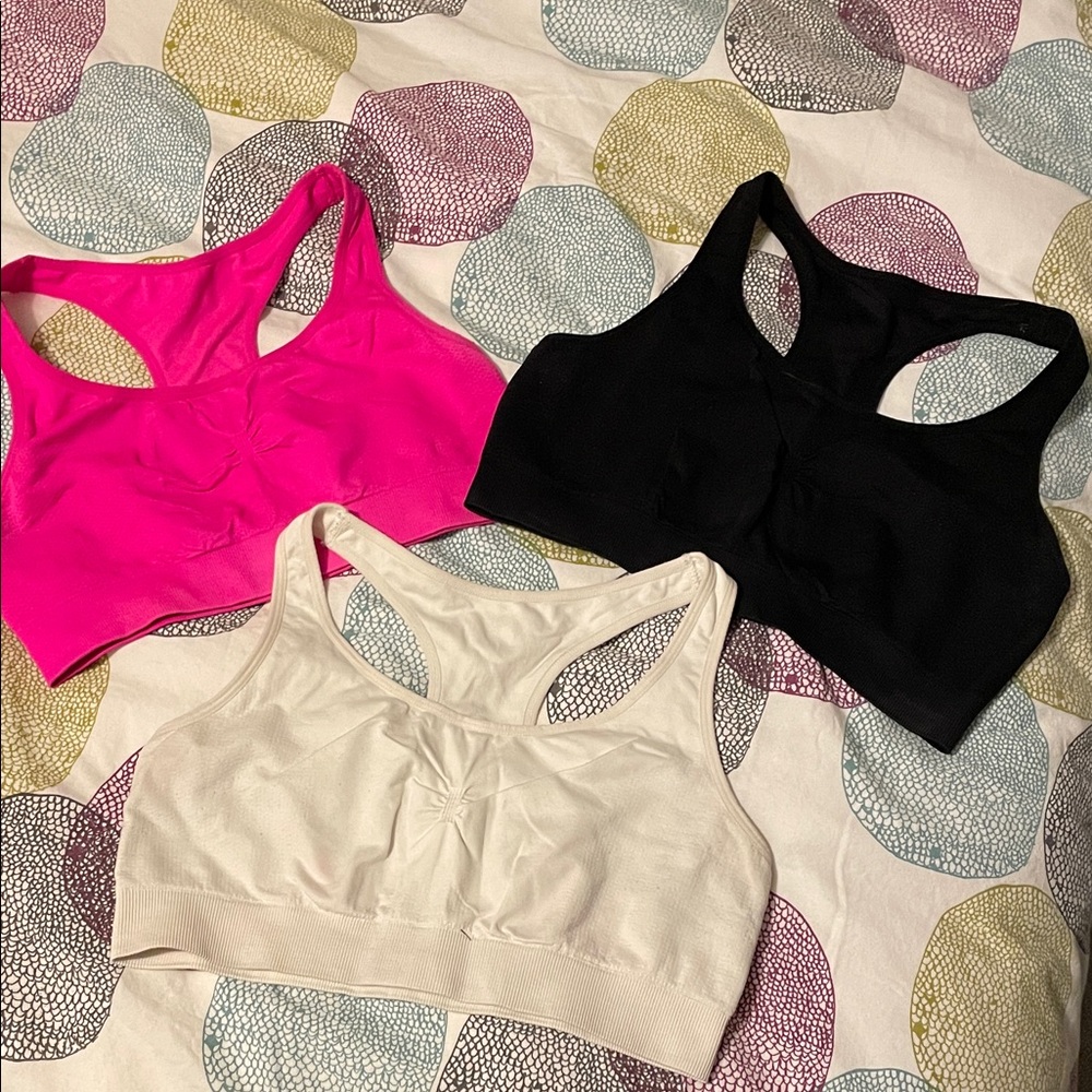 aerie Women's Seamless Sports Bras - Pink, Black, and White